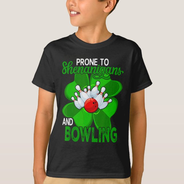 T-shirt Prone To Shenanigans And Bowling St. Patrick's Day (Devant)