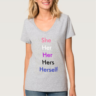 T-shirt Pronom Féminin Genderfluid