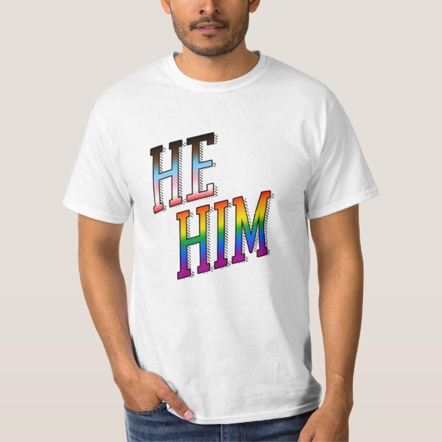 T-shirt Pronoms de progrès Il Lui (Devant)