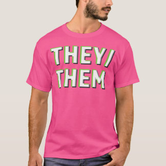 T-shirt Pronoms Ils Elles Agender Non Binaire Lgbtq Optica