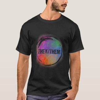 T-shirt Pronoms Ils Elles Genre Non Binaire Fierté LGBTQ