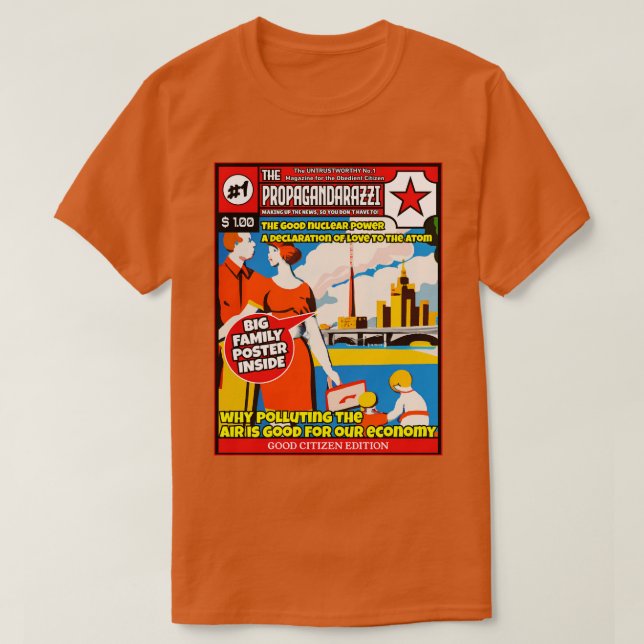 T-shirt Propagandarazzi Magazine La source peu fiable pour (Design devant)