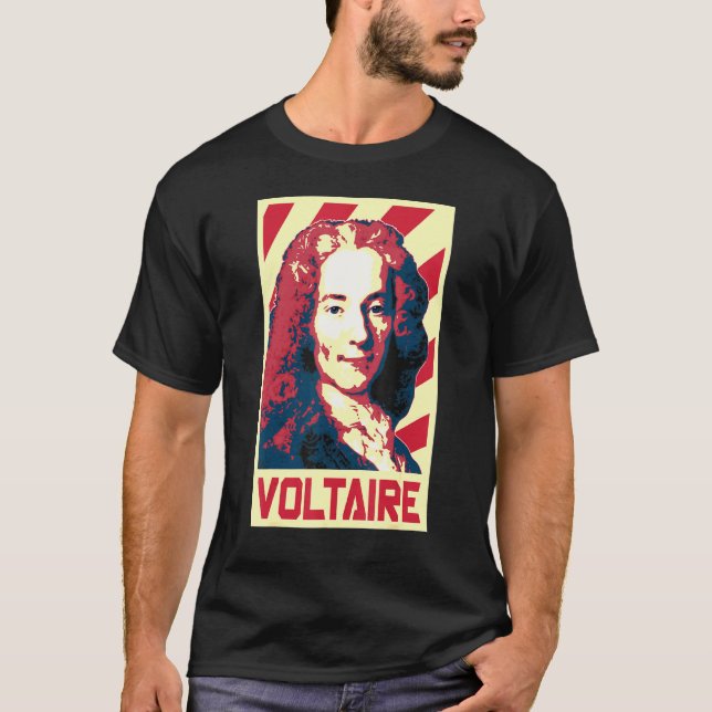 T-shirt Propagande d'affiche Voltaire Retro (Devant)
