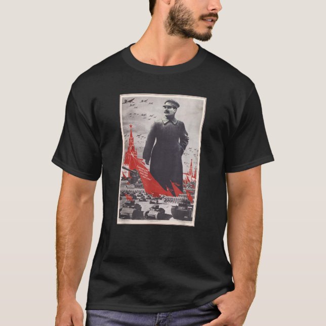 T-shirt Propagande Vêtements Joseph Staline URSS Vintage R (Devant)