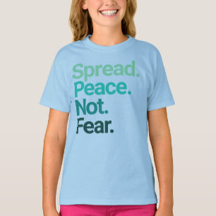 T-shirt Propager la paix sans craindre la typographie vert