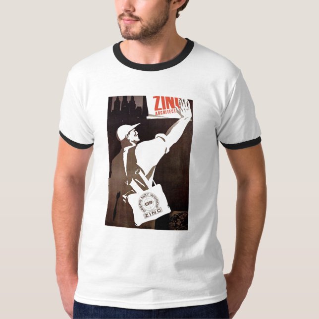 T-shirt propganda de zinc de type d'affiche (Devant)