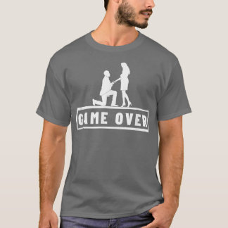 T-shirt Proposition de mariage Game Over Enterrement de vi