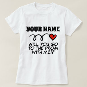 T-shirt Proposition Hoco prom personnalisée demande coeur