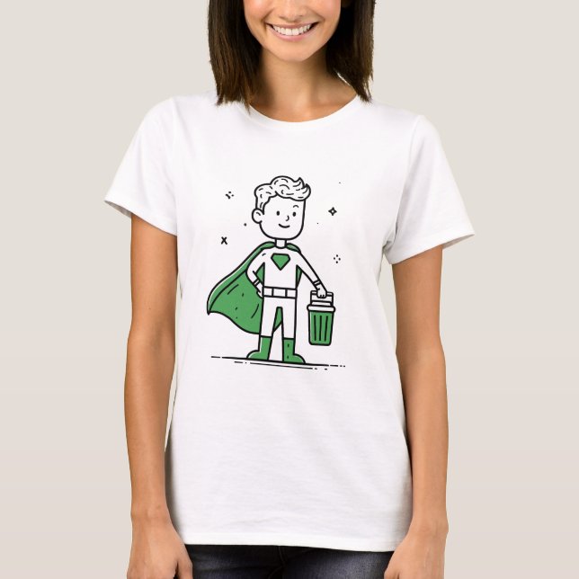 T-shirt Propre et vert - Conception de la Journée mondiale (Devant)