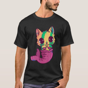 T-shirt Propriétaire Amoureux des chats de Sirène Purrmaid