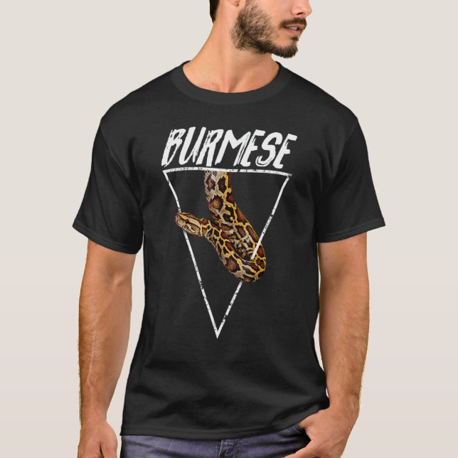 T-shirt Propriétaire birman Python géométrique (Devant)