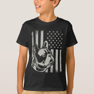 T-shirt Propriétaire de bouledogue français patriotique am