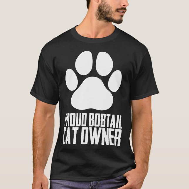 T-shirt Propriétaire de chat à queue de bobtail fier  1 (Devant)