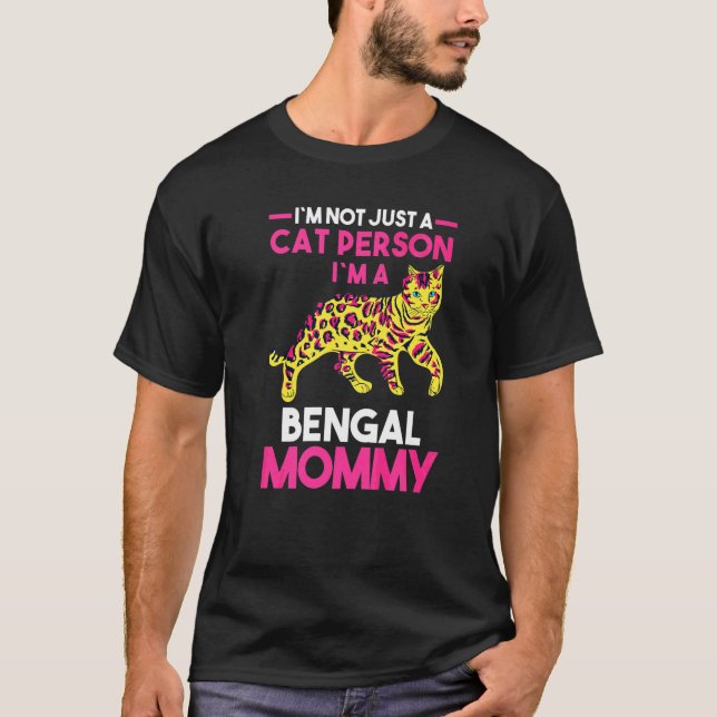 T-shirt Propriétaire de chat Bengal maman (Devant)