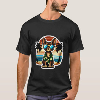 T-shirt Propriétaire de chat Devon Rex Été Vacances Fêtes 
