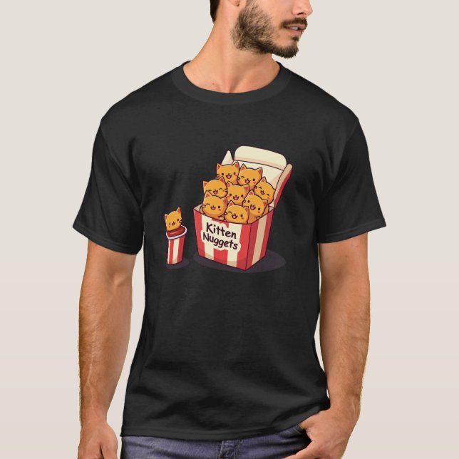 T-shirt Propriétaire de chat drôle Kitten Nuggets Alimenta (Devant)