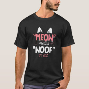 T-shirt Propriétaire de chat fleur Le miaulement signifie