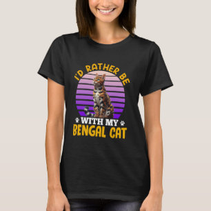 T-shirt Propriétaire de chat JE PRÉFÈRERAIIS ÊTRE AVEC MON