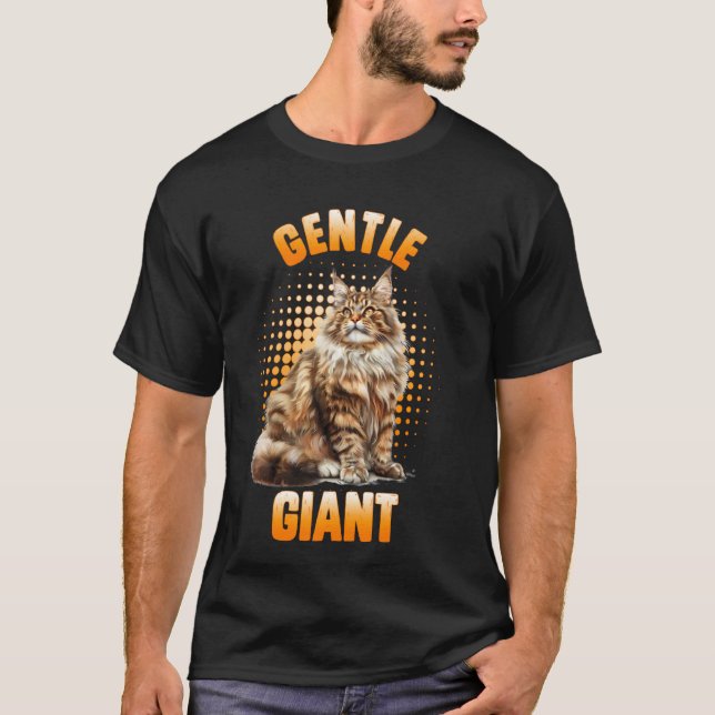 T-shirt Propriétaire de chat Maine Coon GÉANT DÉBONNAIRE D (Devant)
