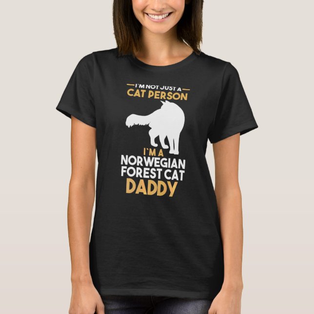 T-shirt Propriétaire de chat mâle Norwegian Forest Daddy (Devant)