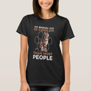 T-shirt Propriétaire de chat MON CHAT BENGAL EST PLUS COOL