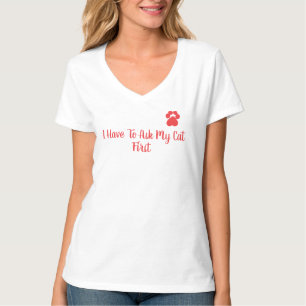 T-shirt Propriétaire de chat, Patte de chat, Humour, Souve