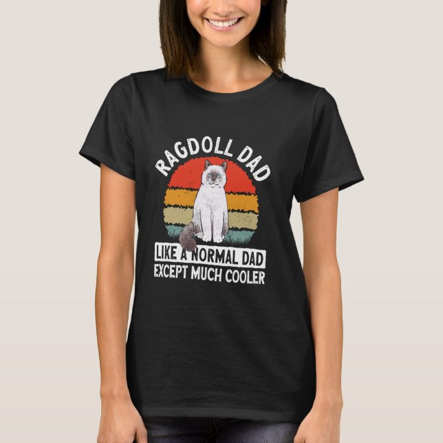 T-shirt Propriétaire de chat Ragdoll Papa Ragdoll (Devant)