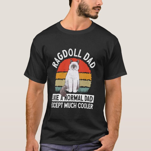 T-shirt Propriétaire de chat Ragdoll Papa Ragdoll (Devant)