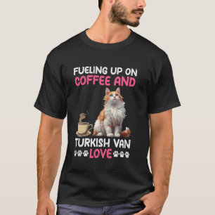 T-shirt Propriétaire de chat SE RÉCHAUFFANT AU CAFÉ ET À L