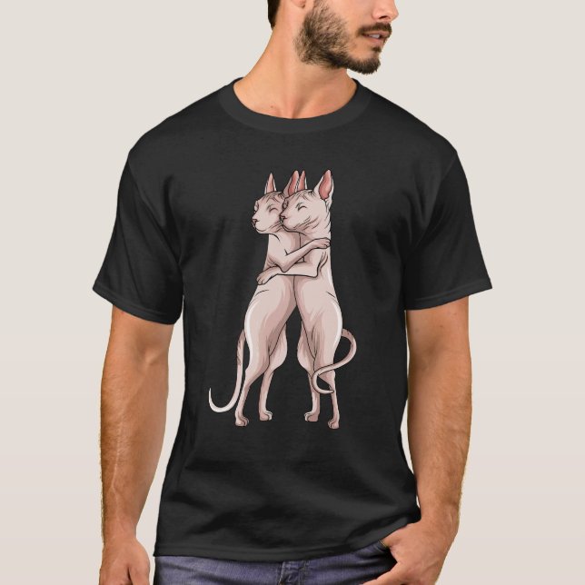 T-shirt Propriétaire de chat Sphynx Sphinx sans poils (Devant)