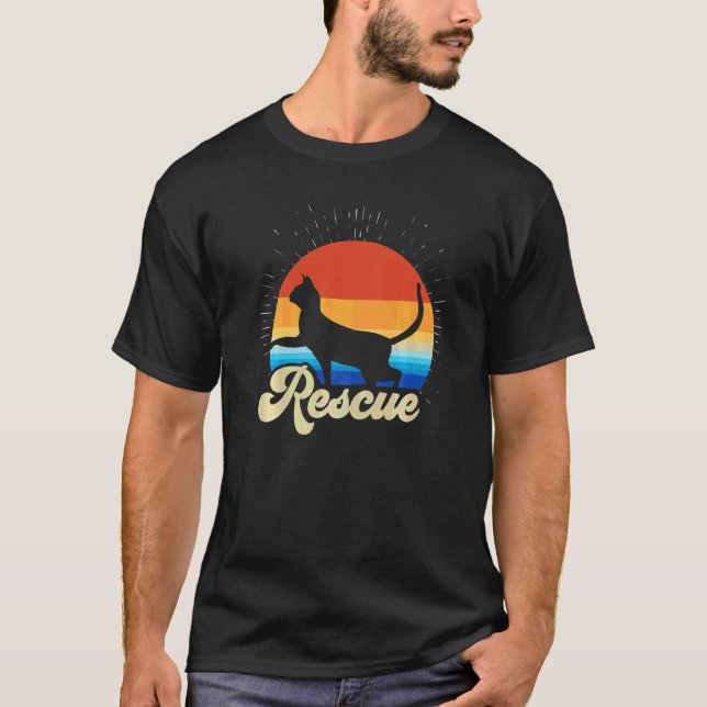 T-shirt Propriétaire de chat Sunset Adoption de chaton Sau (Devant)