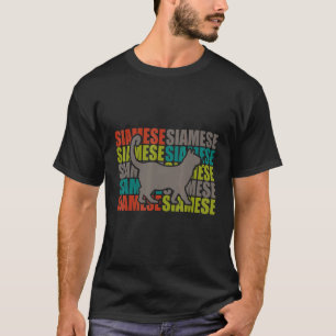 T-shirt Propriétaire de chaton siamois vintage Félin Rétro