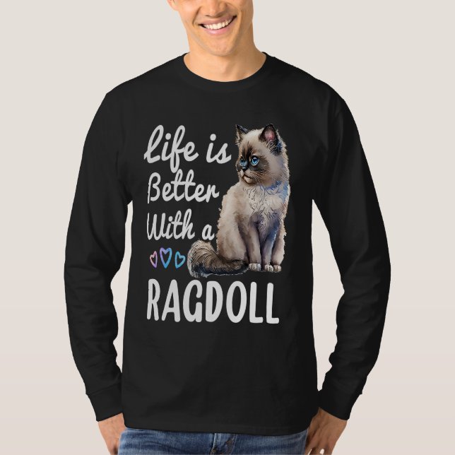 T-shirt Propriétaire de chats Cute Ragdoll Himalayan Birma (Devant)
