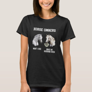 T-shirt Propriétaire de cheval mais avec des percherons ce