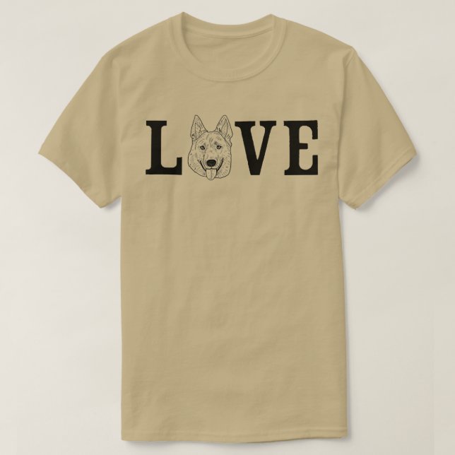 T-shirt Propriétaire de chien Aimer Shepsky  (Design devant)