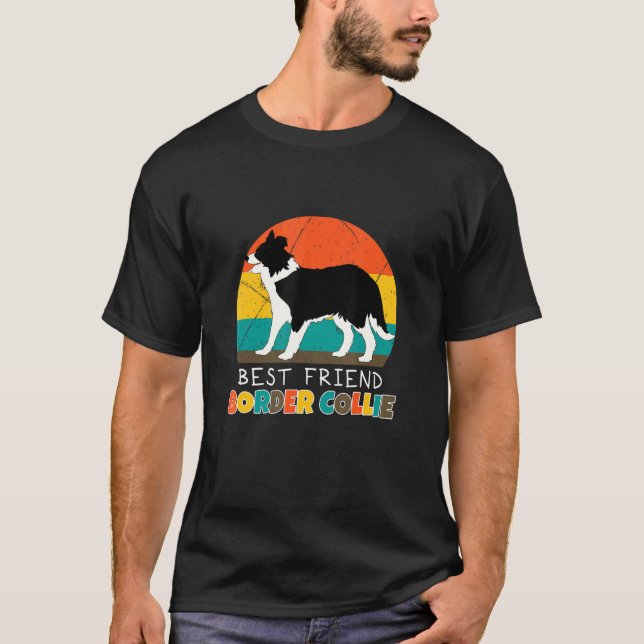 T-shirt Propriétaire de chien ami Border Collie (Devant)