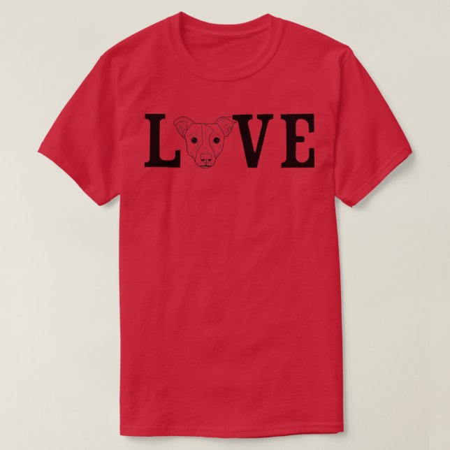 T-shirt Propriétaire de chien Amour Jack Russel  (Design devant)
