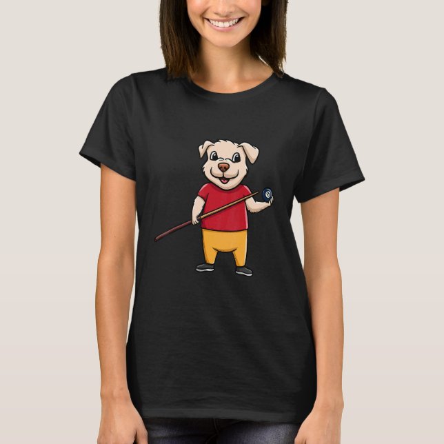 T-shirt Propriétaire de chien Billard Ball Snooker Pool Jo (Devant)