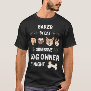 T-shirt Propriétaire de chien boulanger amoureux des anima