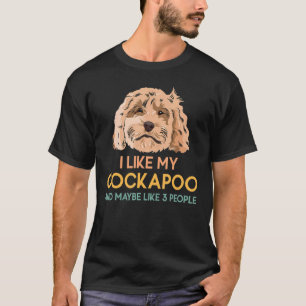T-shirt Propriétaire De Chien Cockapo Retro Vintage J'Aime