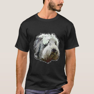 T-shirt Propriétaire de chien colley barbu mignon