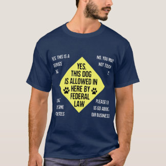 T-shirt Propriétaire de chien de service Droit Cute Servic