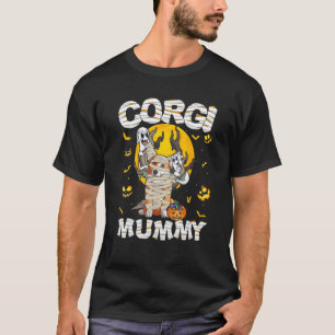 T-shirt Propriétaire de chien Halloween Mummy Welsh Corgi
