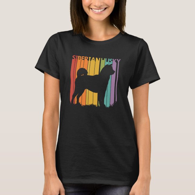 T-shirt Propriétaire de chien husky sibérien mignon (Devant)
