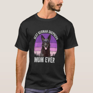 T-shirt Propriétaire de Chien Maman Berger Allemand Noir F
