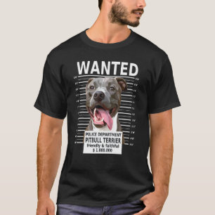 T-shirt Propriétaire de chien Pitbull Terrier recherché