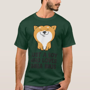 T-shirt Propriétaire de Chien Shiba Inu Juste un garçon qu
