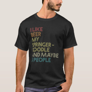 T-shirt Propriétaire de chien Springerdoodle Amateur de bi