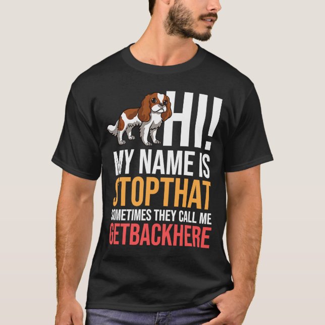 T-shirt Propriétaire de chiots Cavalier King Charlies Span (Devant)