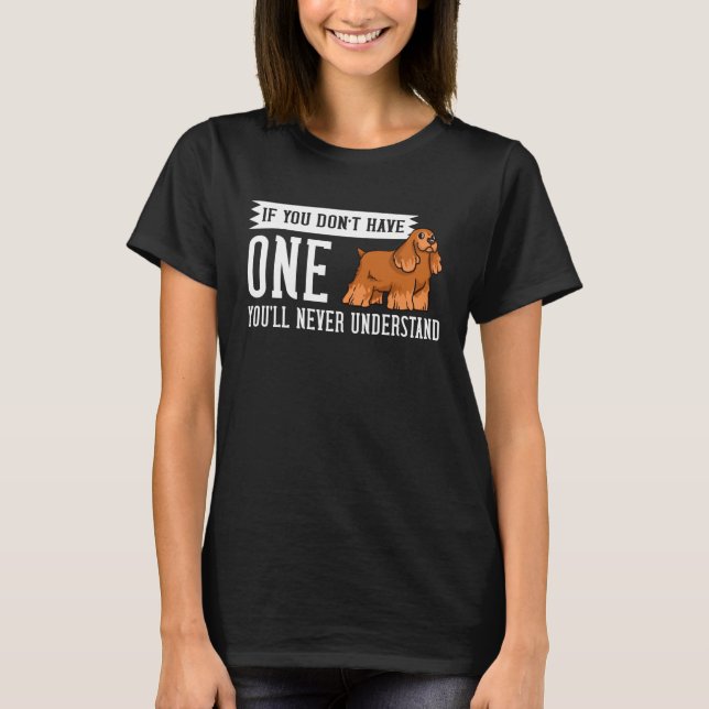 T-shirt Propriétaire de chiots de chien Cocker Spaniel ang (Devant)